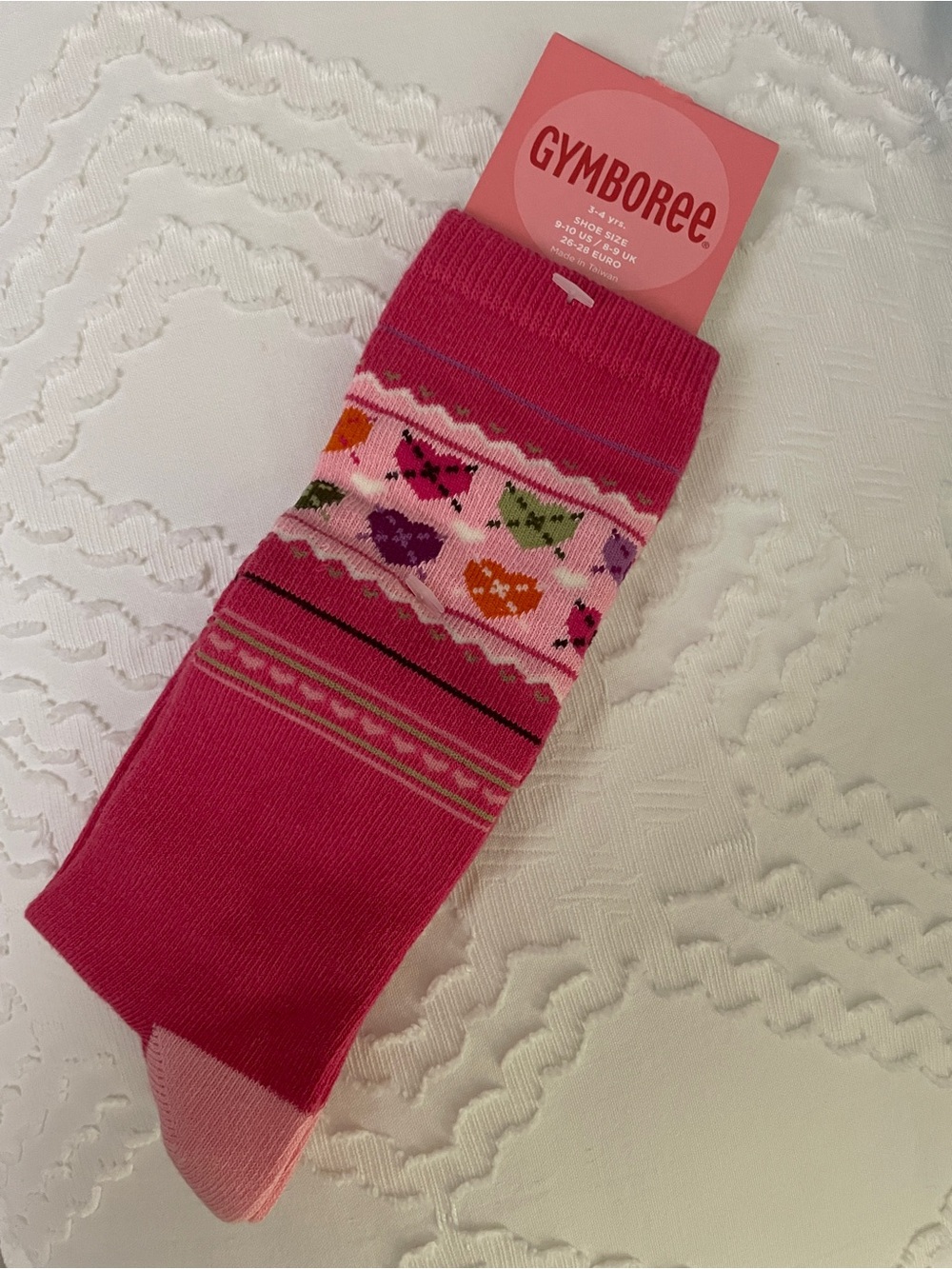 NWT Gymboree Pink Hearts Knee Socks fit Age Girl 3-4 years Old